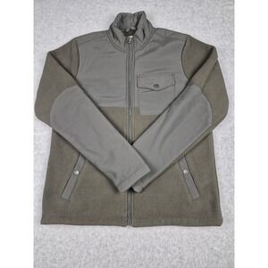 Vuori Morrow Sherpa Fleece Full zip Jacket Oregano Green Men's Size Medium